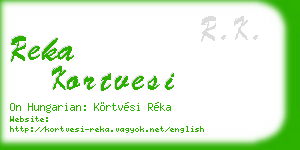 reka kortvesi business card